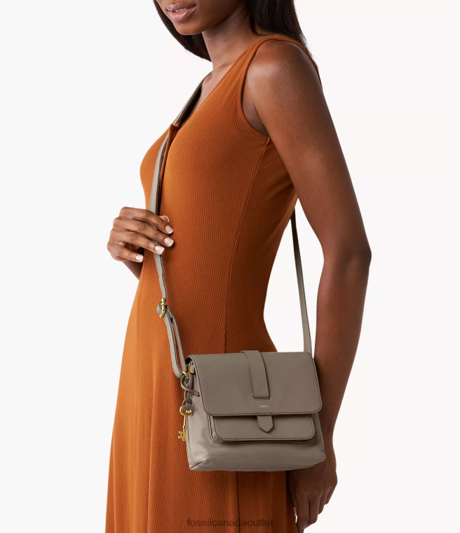 Fossil Bag Women Gray Kinley Crossbody D2VPL652