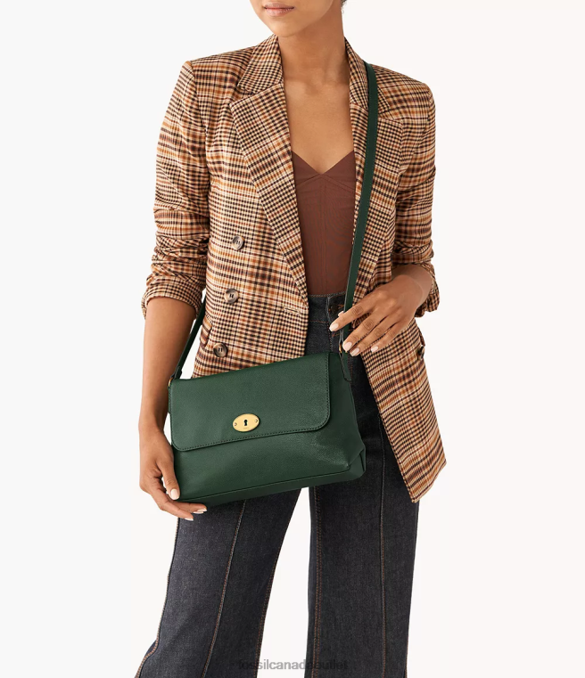 Fossil Bag Women Green Gabriella Medium Flap Crossbody D2VPL662