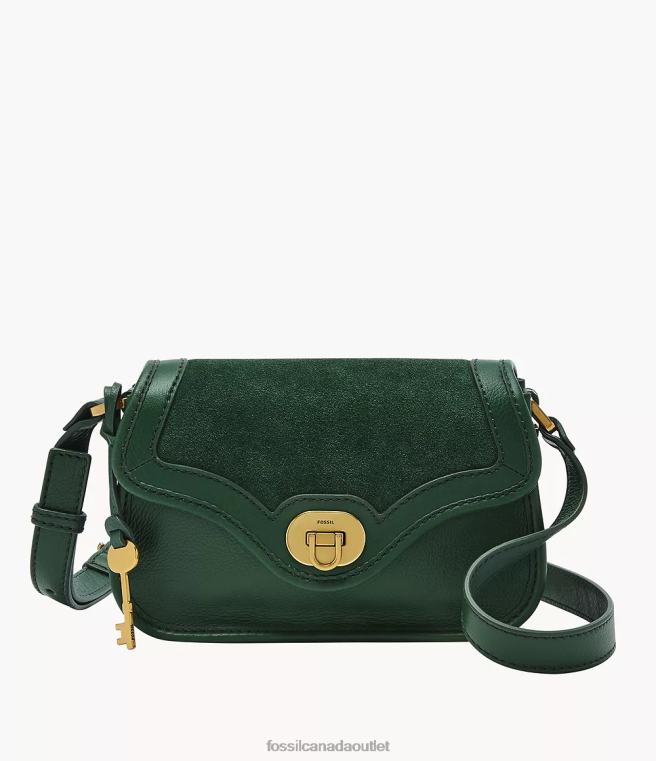 Fossil Bag Women Green Heritage Small Flap Crossbody D2VPL702
