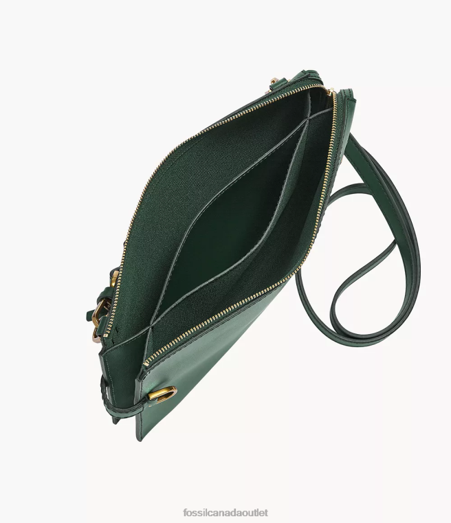 Fossil Bag Women Green Kier Cactus Leather Crossbody D2VPL671