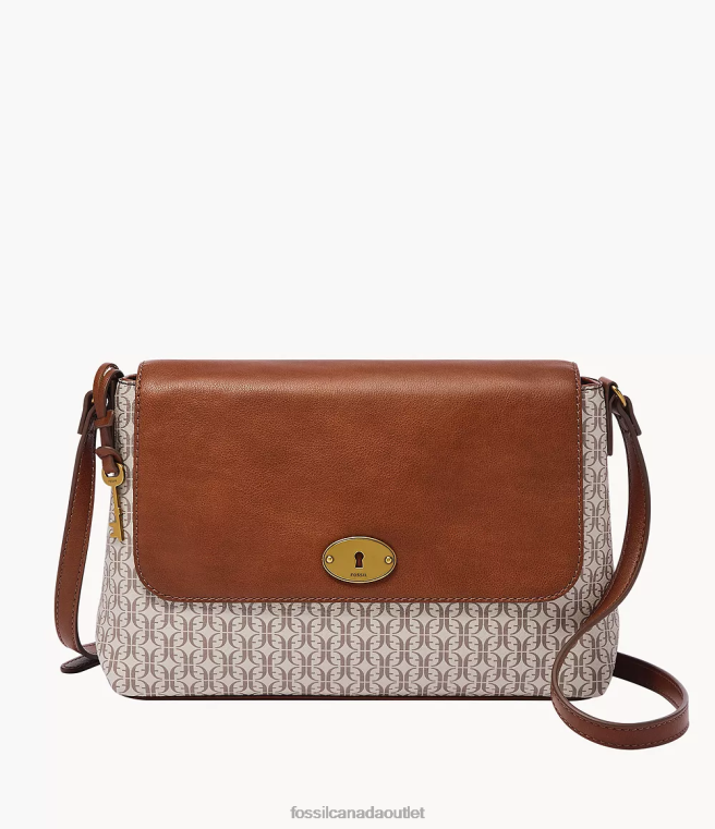 Fossil Bag Women Khaki Gabriella Medium Flap Crossbody D2VPL651