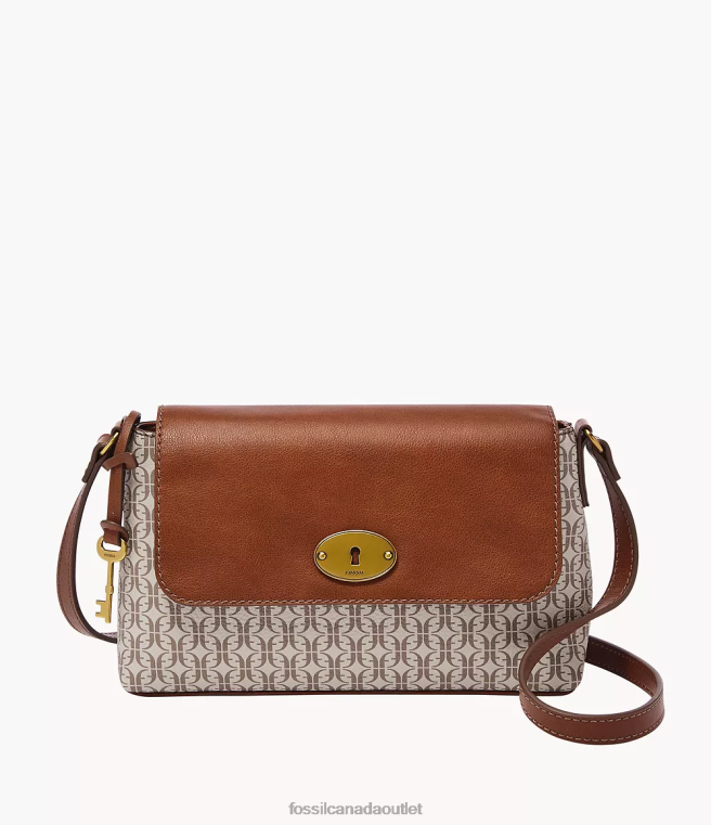 Fossil Bag Women Khaki Gabriella Small Flap Crossbody D2VPL694