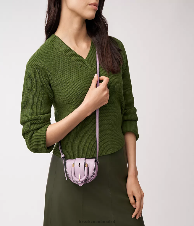 Fossil Bag Women Lavender Harwell Micro Flap Crossbody D2VPL355