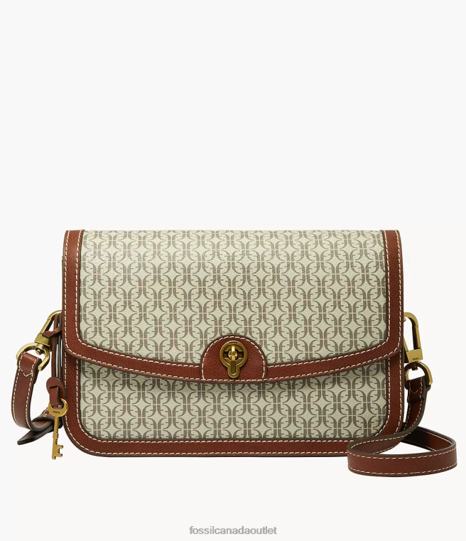 Fossil Bag Women Light Brown Ainsley Flap Crossbody D2VPL705