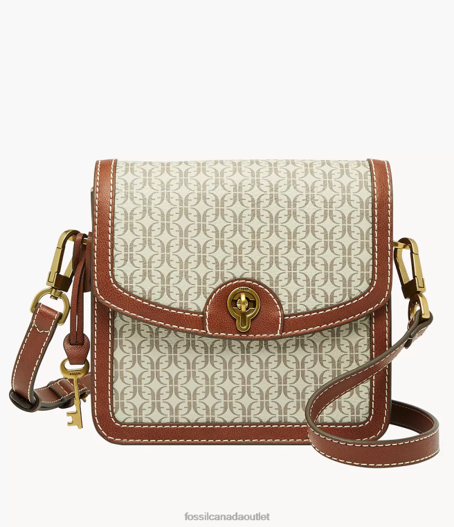 Fossil Bag Women Light Brown Ainsley Small Flap Crossbody D2VPL707