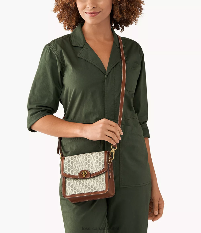 Fossil Bag Women Light Brown Ainsley Small Flap Crossbody D2VPL707
