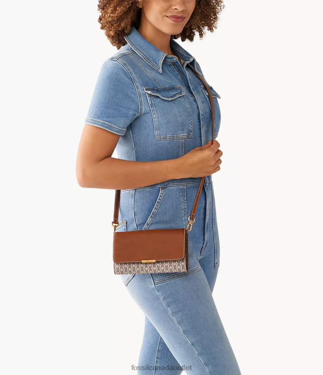 Fossil Bag Women Light Brown Jori Wallet Crossbody D2VPL884