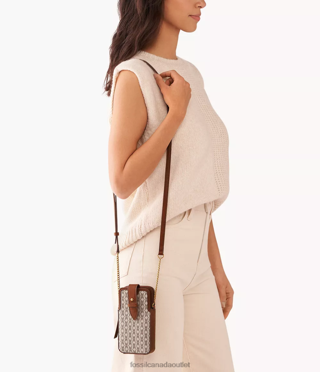 Fossil Bag Women Light Brown Lainie Phone Case Crossbody D2VPL717