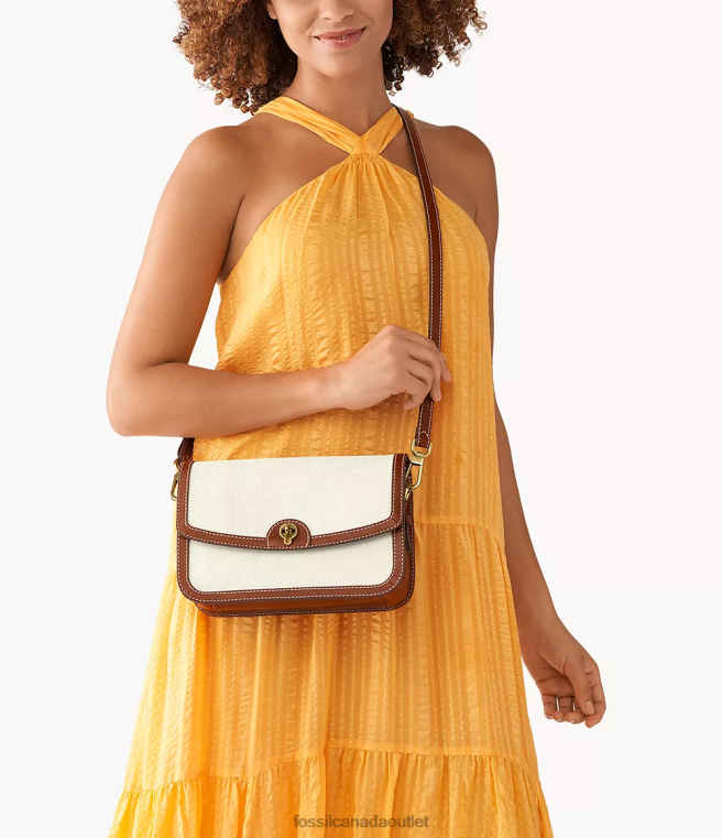 Fossil Bag Women Neutral Ainsley Flap Crossbody D2VPL455