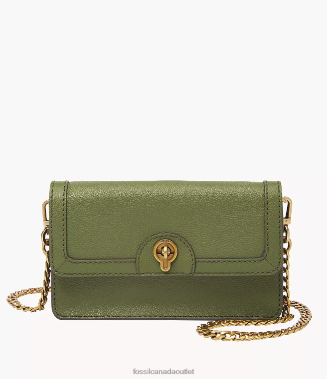 Fossil Bag Women Olive Ainsley Wallet On Chain With Turn Lock D2VPL526