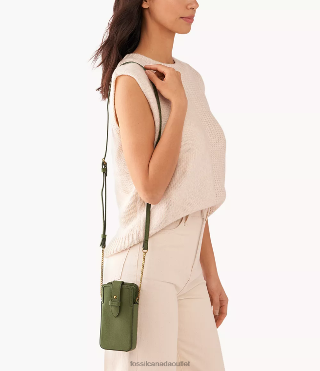 Fossil Bag Women Olive Lainie Phone Case Crossbody D2VPL528