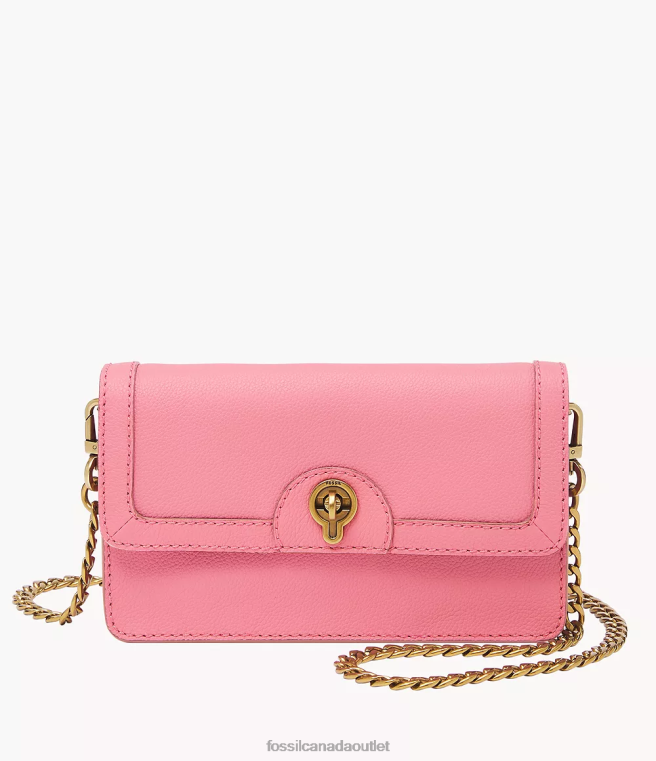 Fossil Bag Women Pink Ainsley Wallet On Chain With Turn Lock D2VPL542