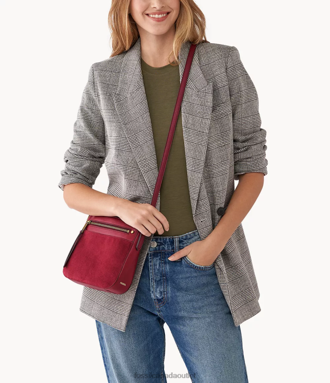 Fossil Bag Women Red Farrah Crossbody D2VPL473