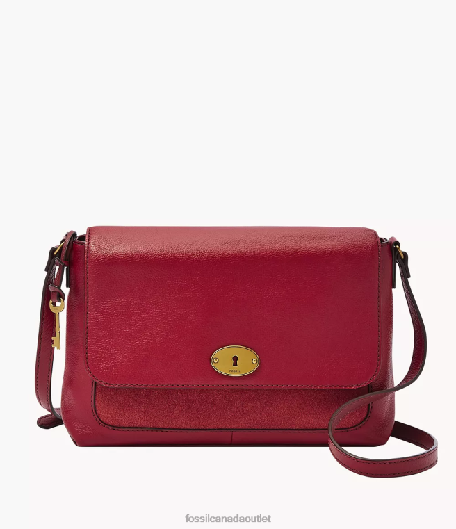 Fossil Bag Women Red Gabriella Flap Crossbody D2VPL539