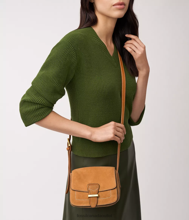 Fossil Bag Women Tan Tremont Small Flap Crossbody D2VPL317