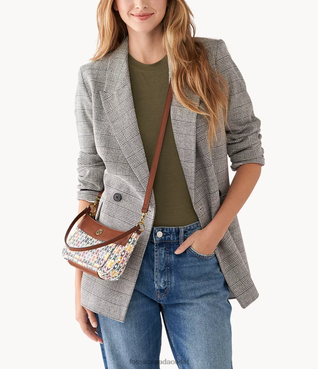 Fossil Bag Women White Skylar Mini Baguette D2VPL622