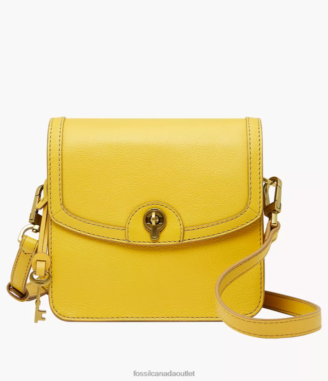 Fossil Bag Women Yellow Ainsley Small Flap Crossbody D2VPL514
