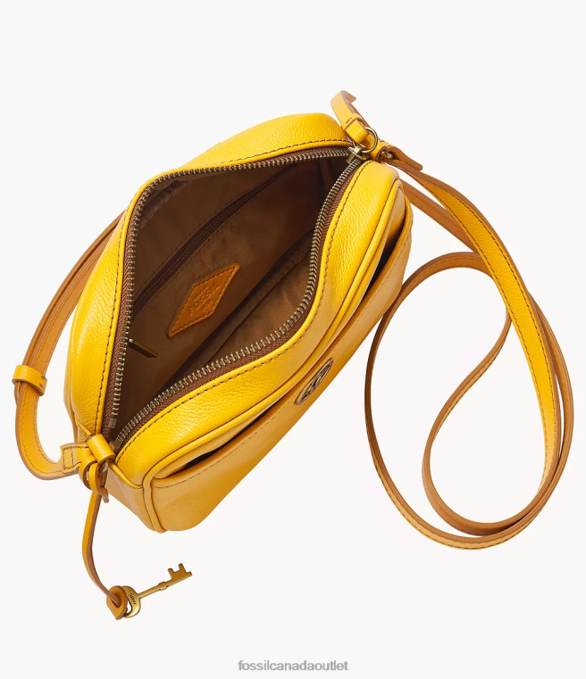 Fossil Bag Women Yellow Brennon Camera Bag D2VPL646