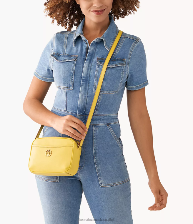 Fossil Bag Women Yellow Brennon Camera Bag D2VPL655