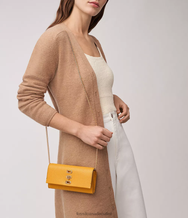 Fossil Bag Women Yellow Penrose Wallet Crossbody D2VPL333