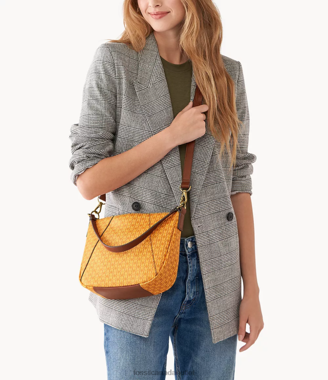 Fossil Bag Women Yellow Skylar Crossbody D2VPL682