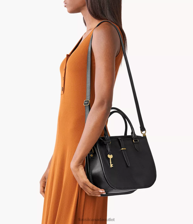Fossil Bag Women Black Ryder Satchel D2VPL563