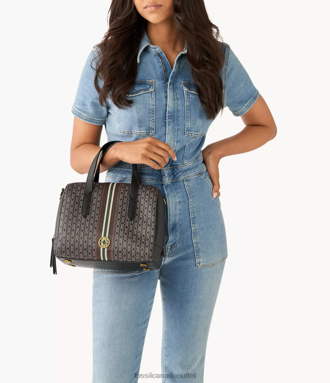 Fossil Bag Women Black Sydney Satchel D2VPL588
