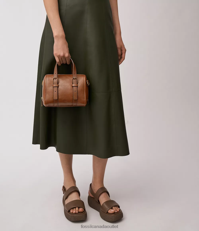 Fossil Bag Women Brown Carlie Mini Satchel D2VPL340
