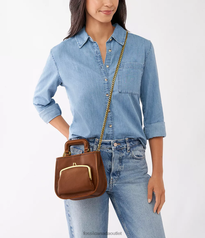 Fossil Bag Women Brown Satchel D2VPL550
