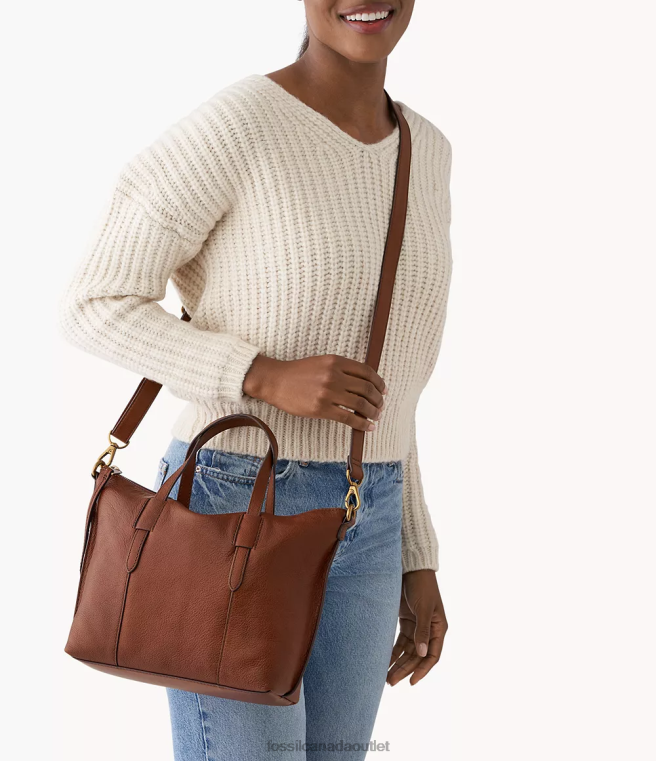 Fossil Bag Women Brown Skylar Satchel D2VPL425
