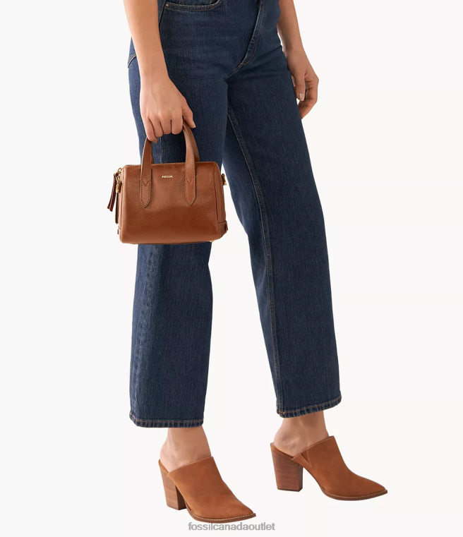 Fossil Bag Women Brown Sydney Mini Satchel D2VPL482
