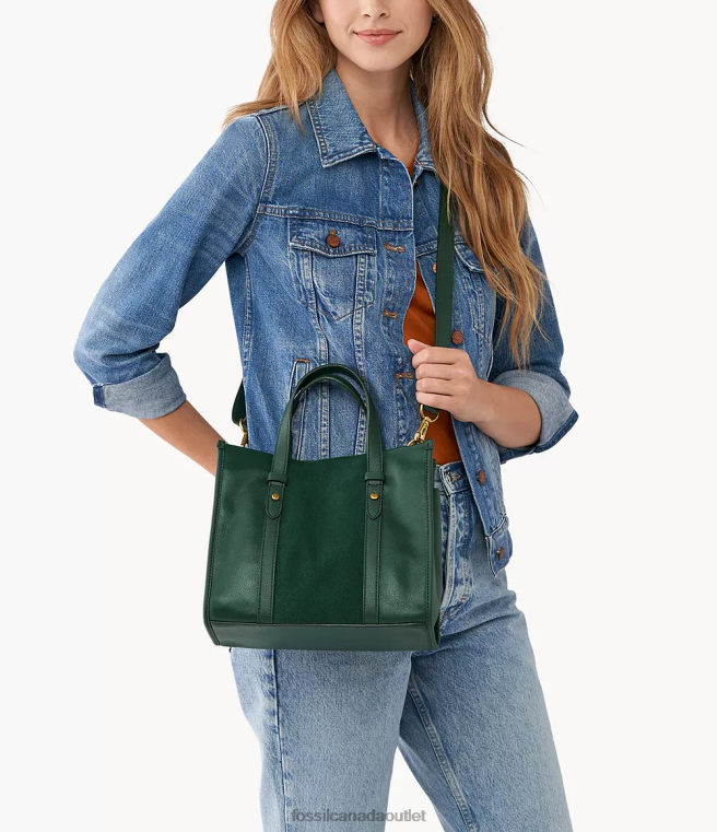 Fossil Bag Women Green Kingston Satchel D2VPL583