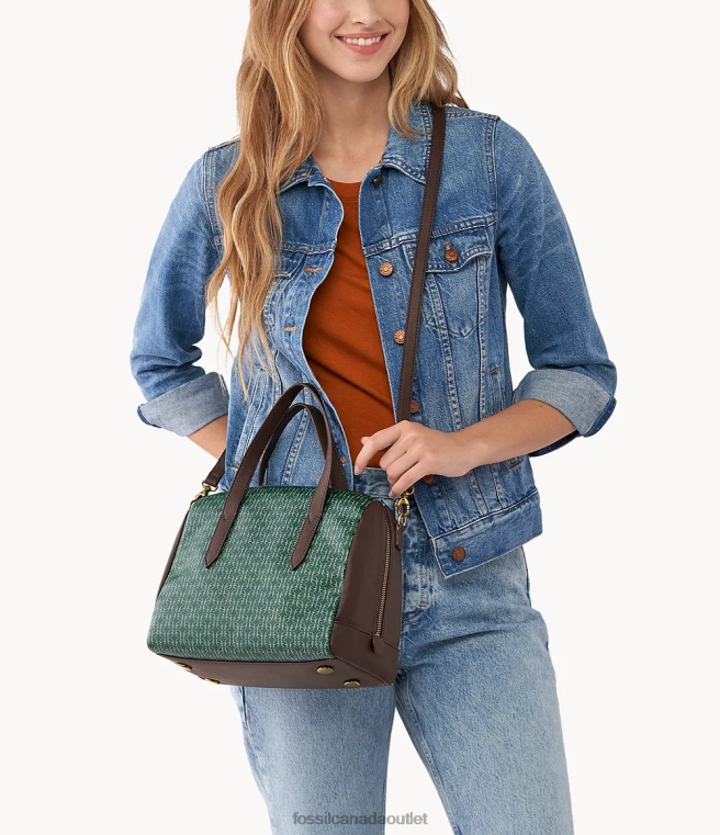 Fossil Bag Women Green Sydney Satchel D2VPL567