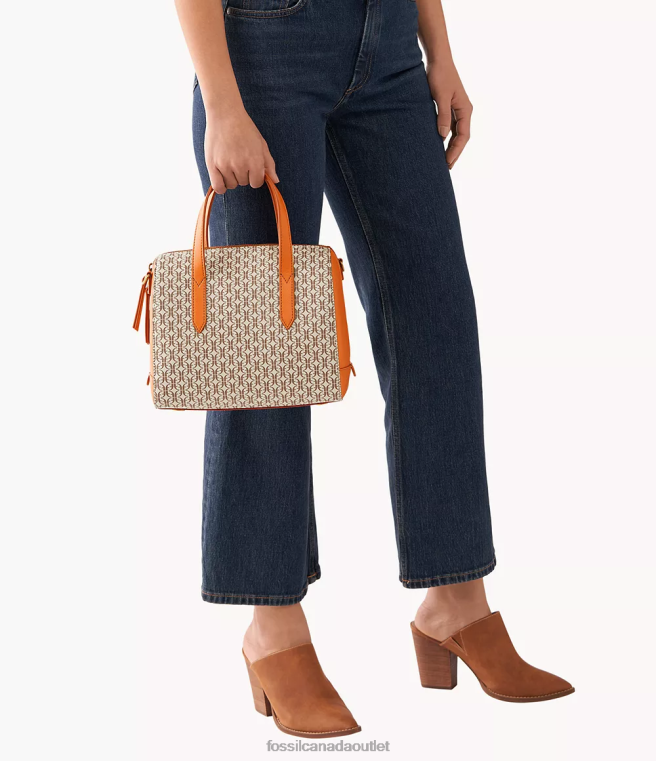 Fossil Bag Women Orange Sydney Satchel D2VPL613