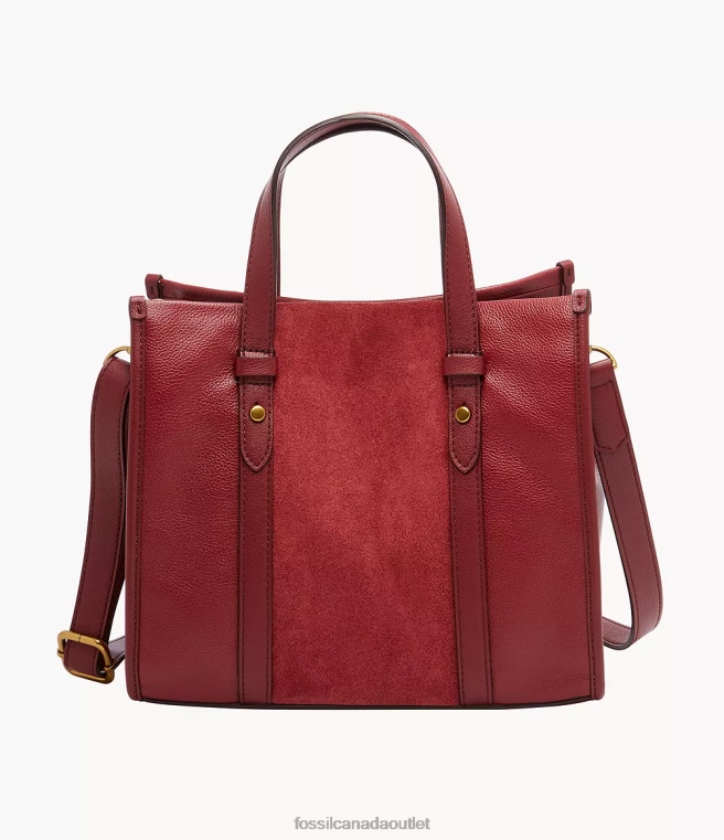 Fossil Bag Women Red Kingston Satchel D2VPL611