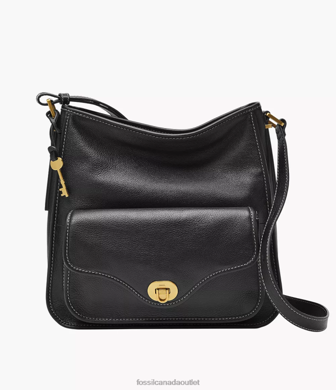 Fossil Bag Women Black Heritage Hobo D2VPL382