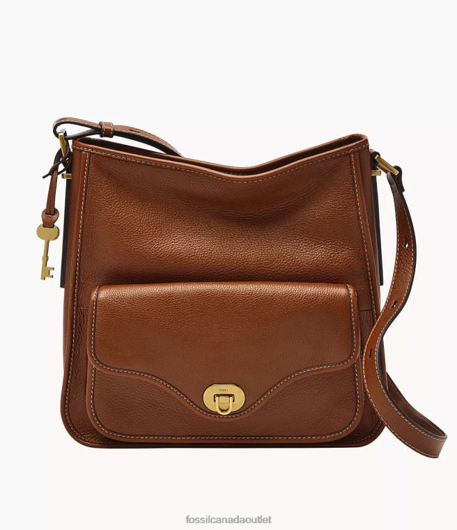 Fossil Bag Women Brown Heritage Hobo D2VPL380