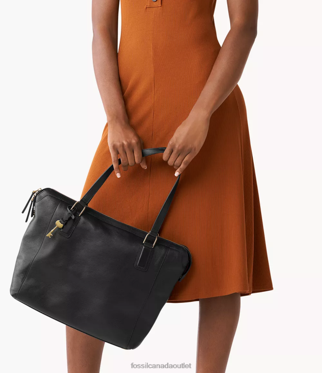 Fossil Bag Women Black Jacqueline Tote D2VPL487