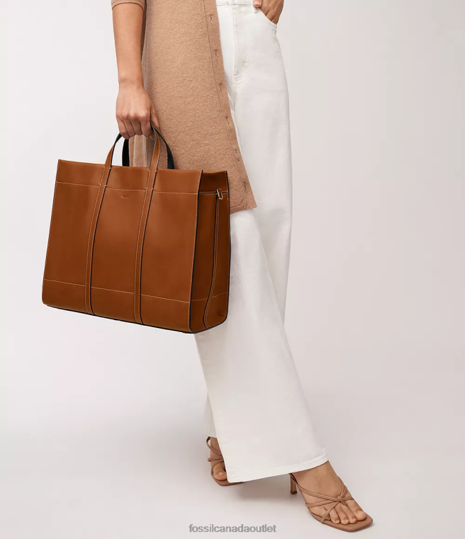 Fossil Bag Women Brown Carmen Tote D2VPL359