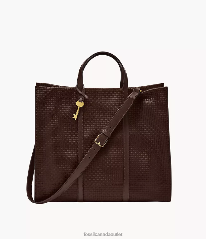 Fossil Bag Women Dark Brown Carmen Tote D2VPL448