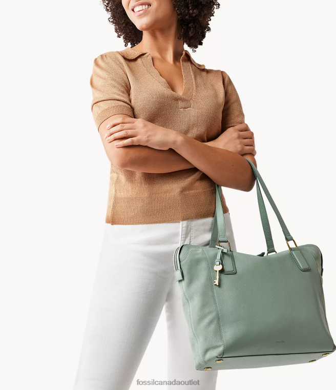 Fossil Bag Women Green Jacqueline Tote D2VPL440
