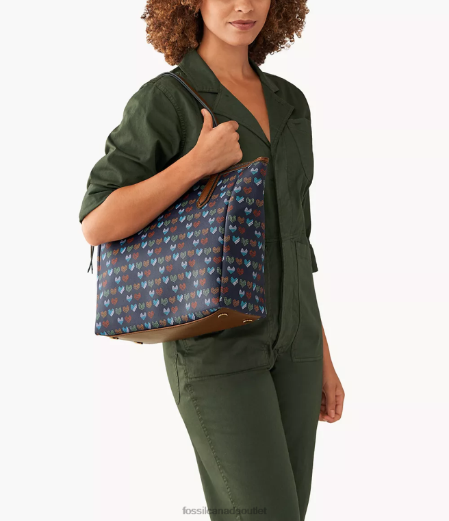 Fossil Bag Women Navy Sydney Tote D2VPL691