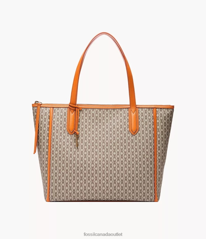 Fossil Bag Women Orange Sydney Tote D2VPL596