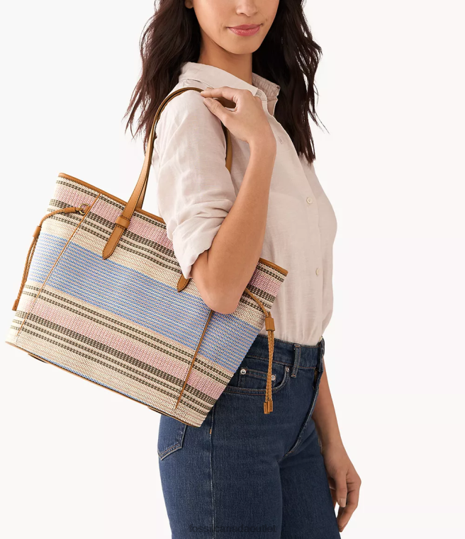 Fossil Bag Women Stripes Charlie Tote D2VPL704