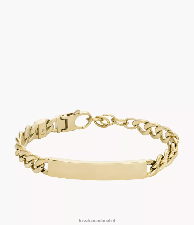 Fossil Jewelry Men Gold-Tone Drew Stainless Steel Chain Bracelet D2VPL1846