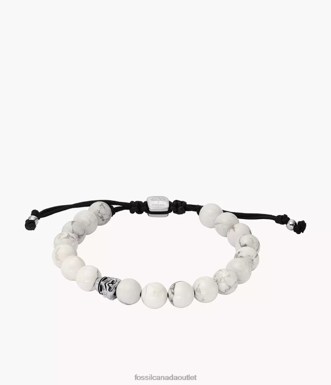 Fossil Jewelry Men Howlite Star Wars Stormtrooper Beaded Bracelet D2VPL1845
