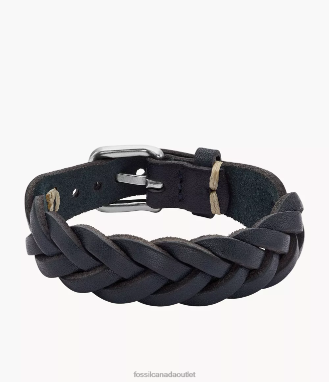 Fossil Jewelry Men Navy Leather Essentials Leather Strap Bracelet D2VPL1897