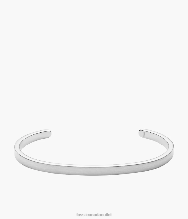 Fossil Jewelry Men Silver-Tone Modern Americana Stainless Steel Cuff Bracelet D2VPL1853