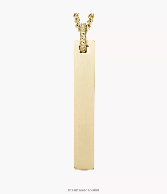 Fossil Jewelry Men Gold-Tone Drew Stainless Steel Chain Necklace D2VPL1903