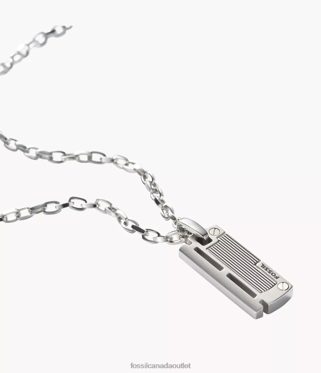 Fossil Jewelry Men Silver Necklace D2VPL1954